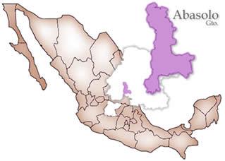 Location of Abasolo, Guanajuato in Mexico. Mapaabasologto.JPG