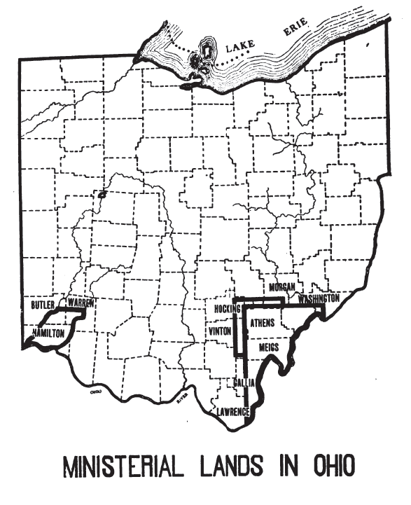 Areas in Ohio with Ministerial Lands