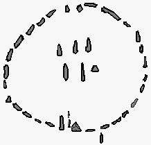 Plan of a stone circle at Nabta, Egypt