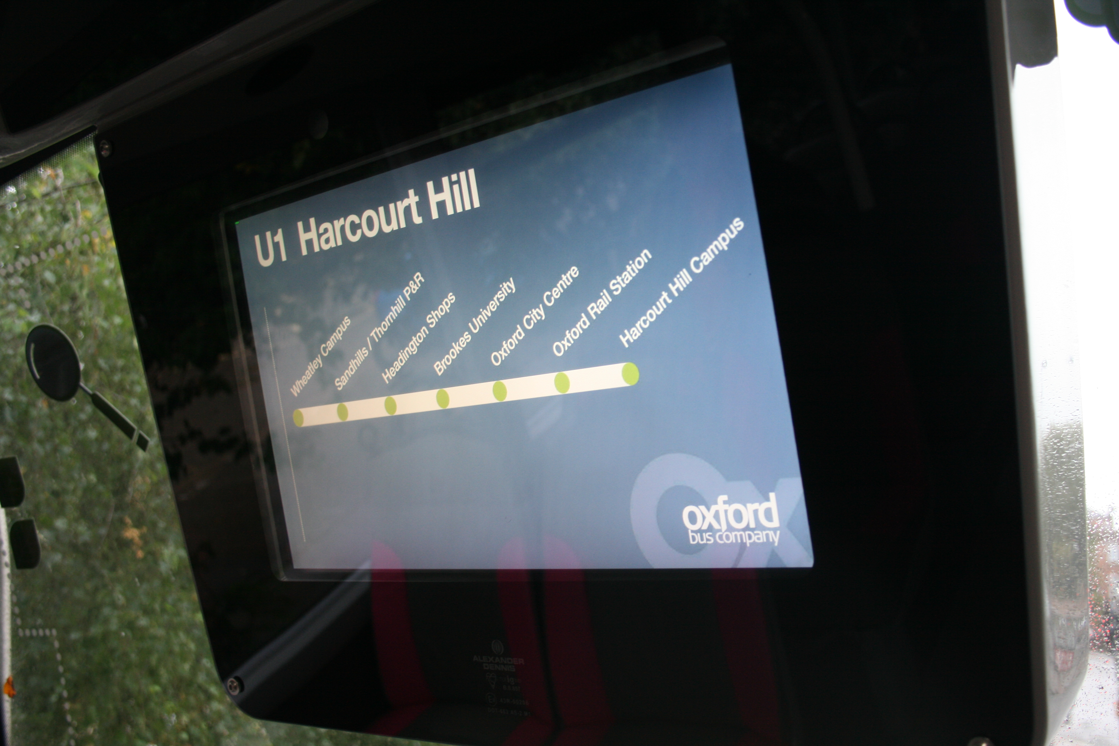 Passenger Information Display inside Oxford Bus Company 612 (15567002205).jpg