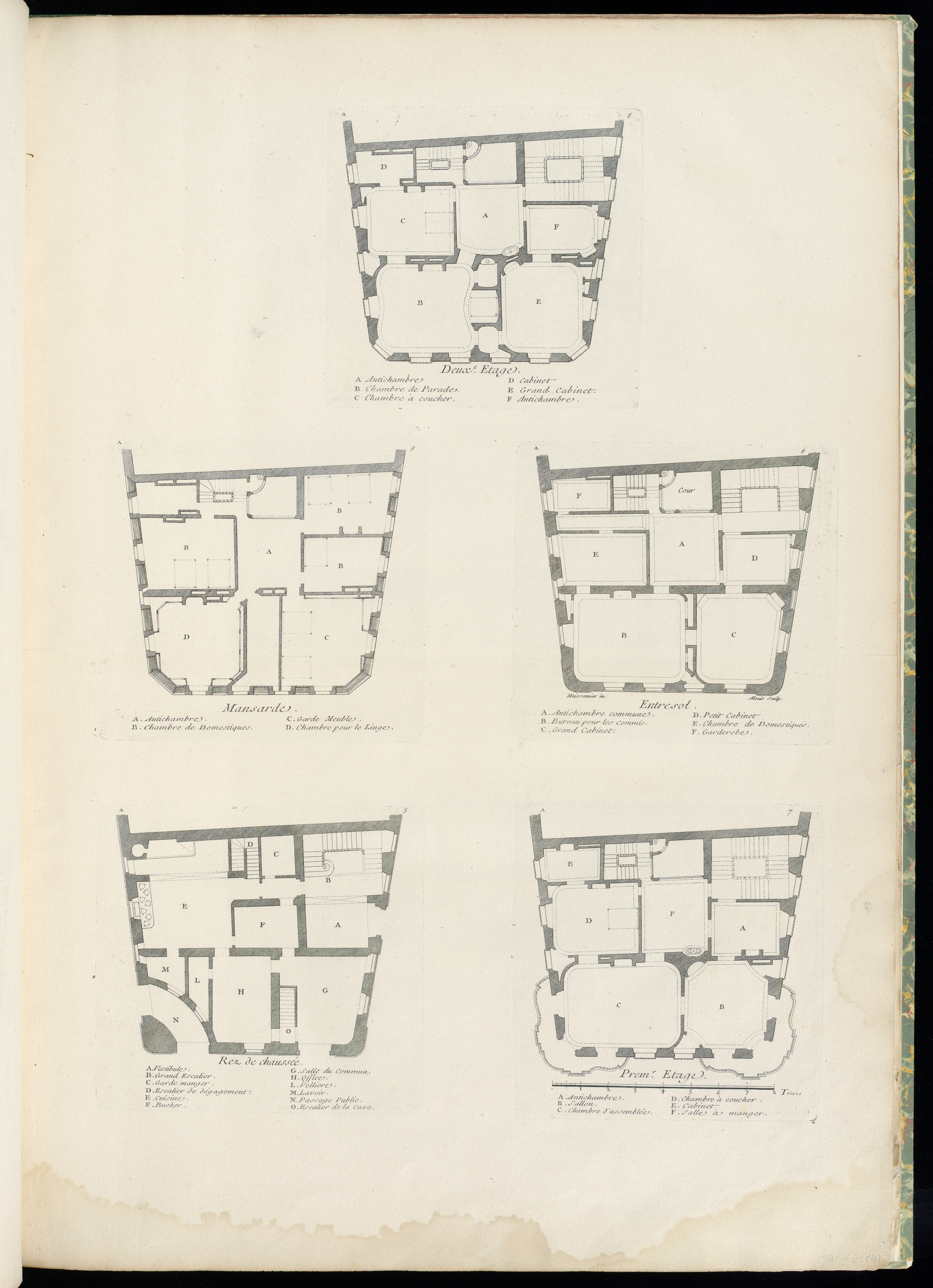 File Print Rez De Chaussee Ground Floor Maison Du Sieur Leon Brethous Ground Floor Plan Of Leon Brethous House Plate 5 From Oeuvres De Juste Aurele Meissonnier Works Of Juste Aurele Meissonnier Ch 2 Jpg