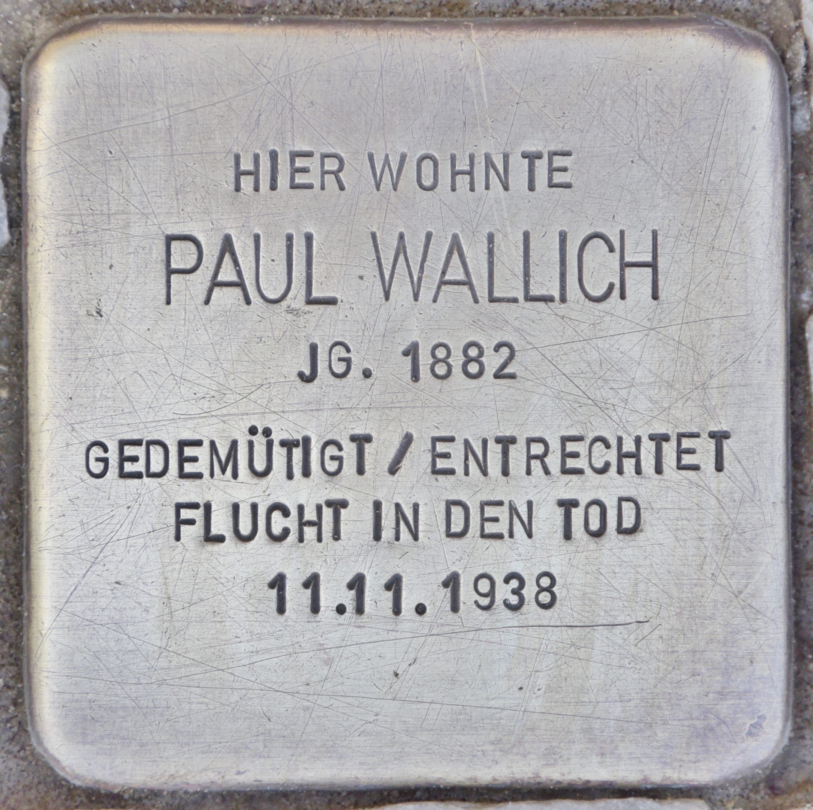 Stolperstein für Paul Wallich in Potsdam