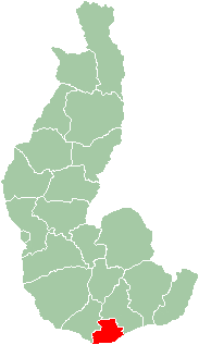 Map of former Toliara Province showing the location of Tsihombe (red).