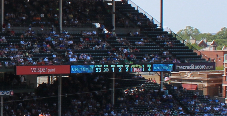 Photo: Wrigley Field's new LED board 