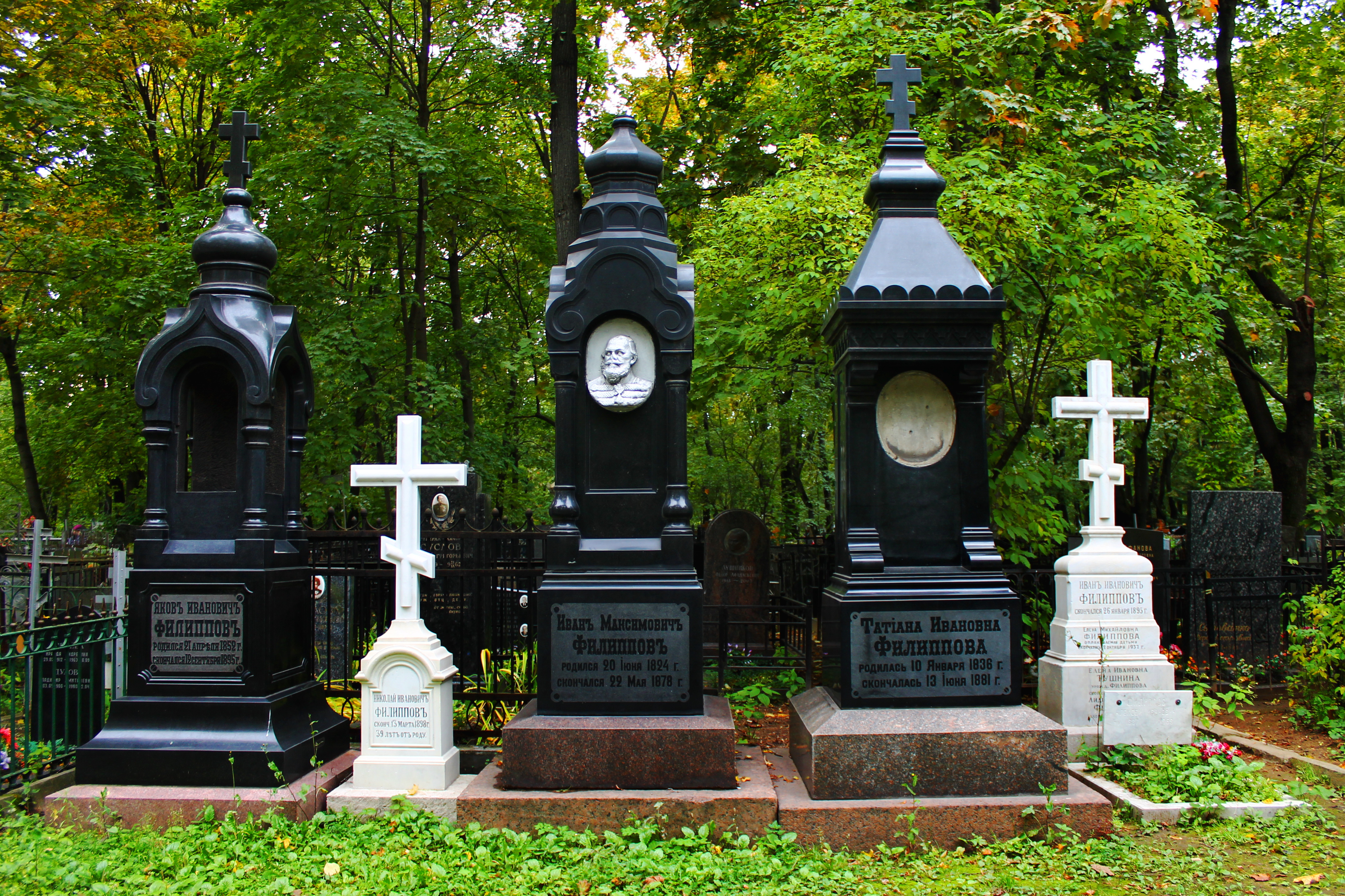 Ваганьковское кладбище могилы Филипповых