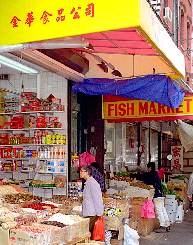 A fish market in Chinatown
