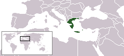 Geografisk plassering av Hellas