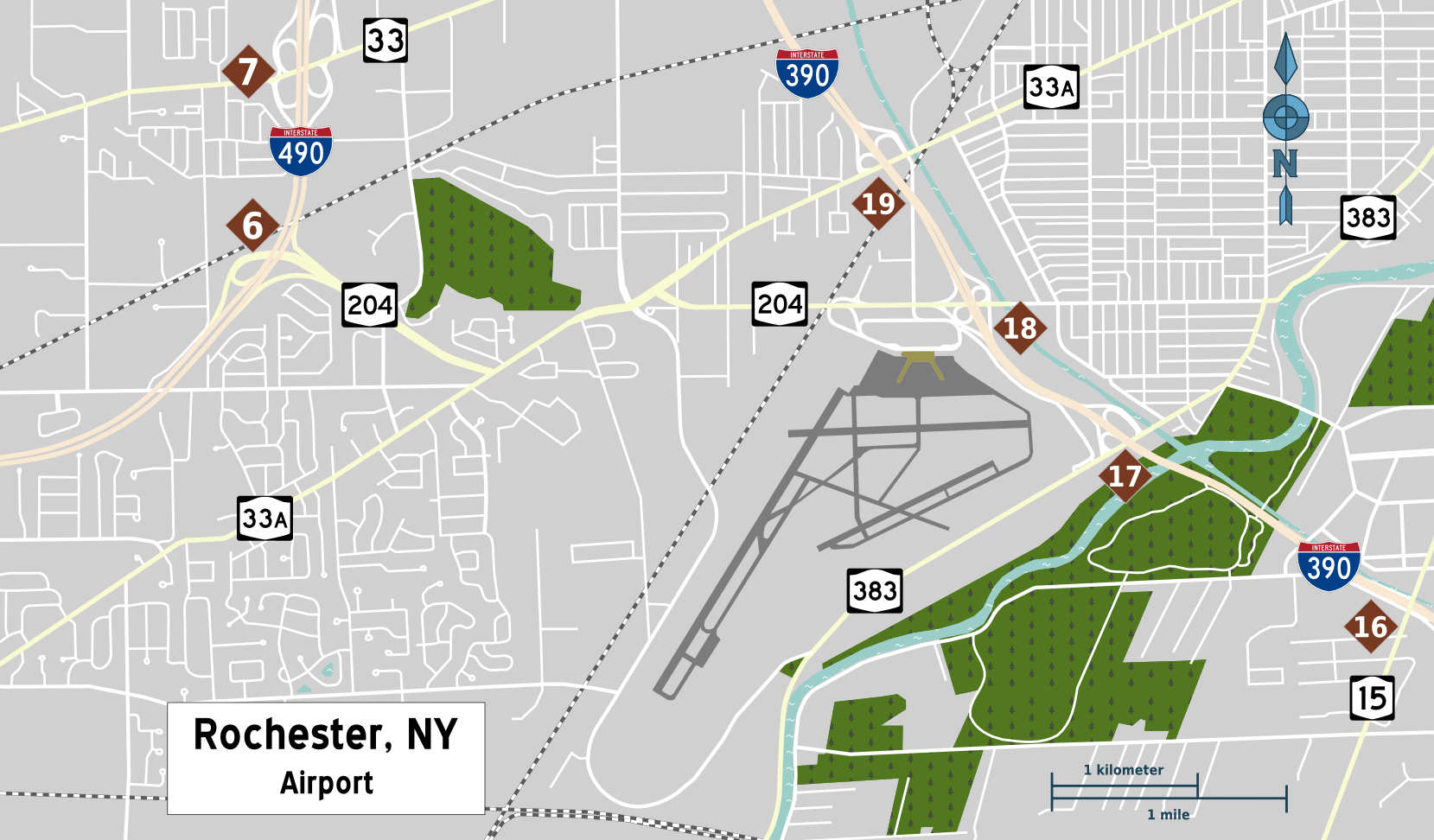 map of rochester ny File Map Rochester Ny Airport Png Wikimedia Commons