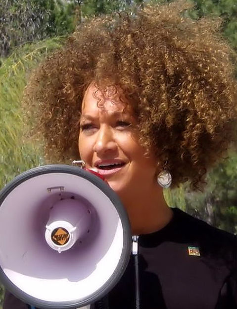 Dolezal at a rally in May 2015