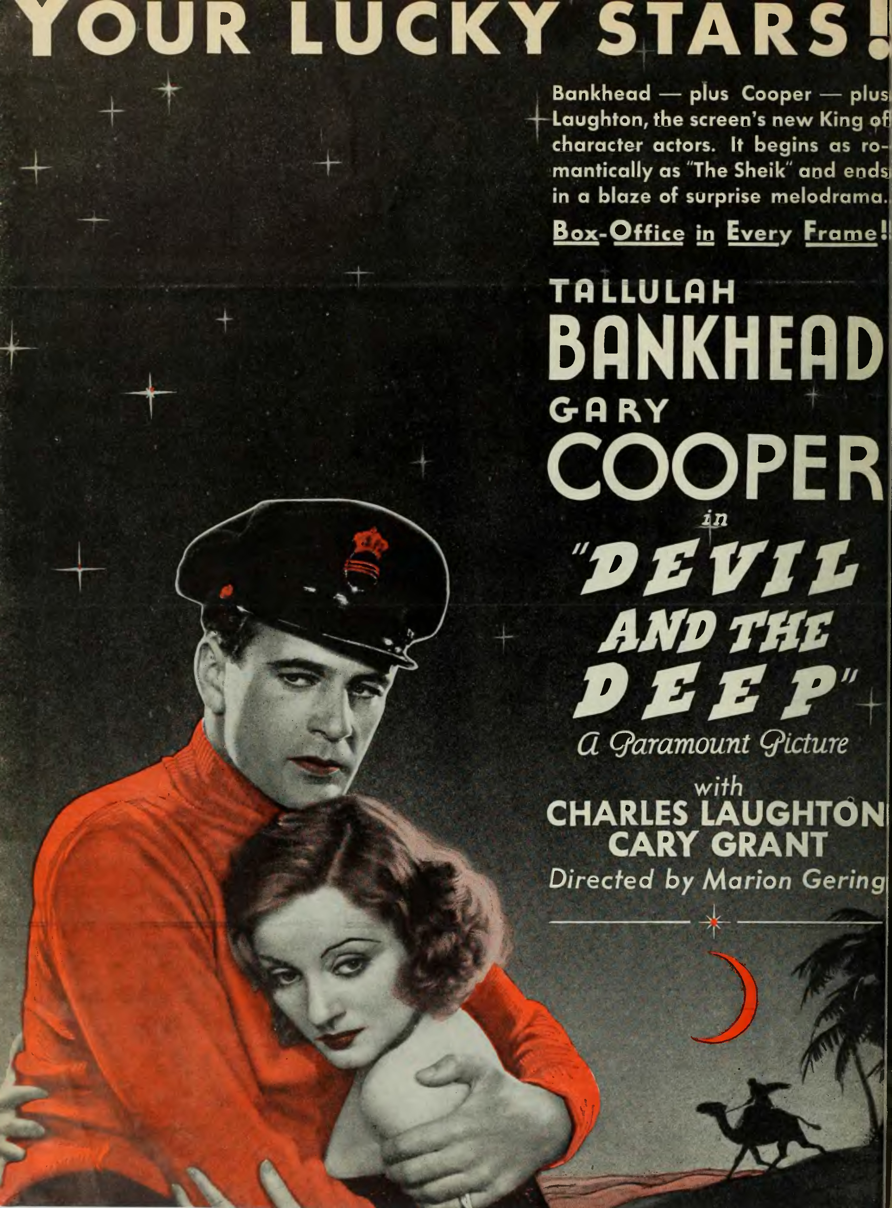 Tallulah Bankhead and Gary Cooper with Charles Laughton and Cary Grant in D...