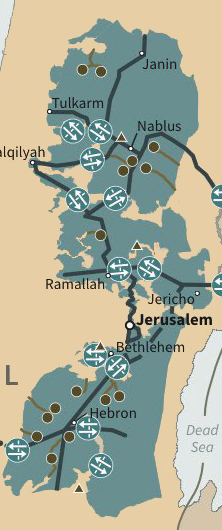 <span class="mw-page-title-main">Palestinian enclaves</span> Self-governing Palestinian areas in the Israeli-occupied West Bank