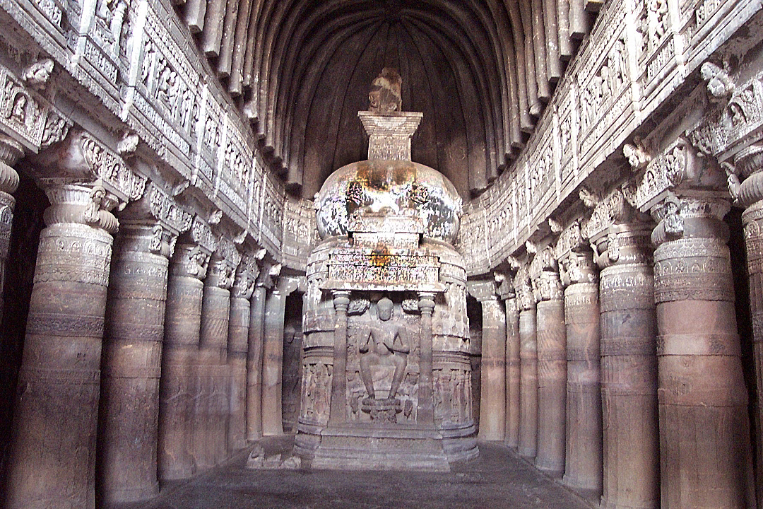 Download this stock image: Stone carving at Ajanta caves, Maharashtra, India.  The 29 Buddhist caves were exc… | Stone carving, Ancient indian art,  Ancient paintings