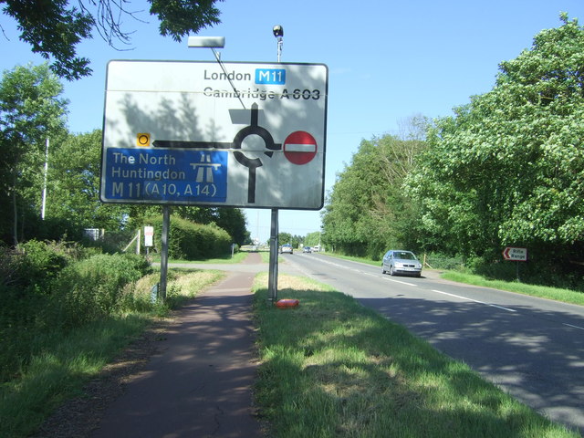 File:Cycle path beside Cambridge Road (A603) - geograph.org.uk - 5426529.jpg