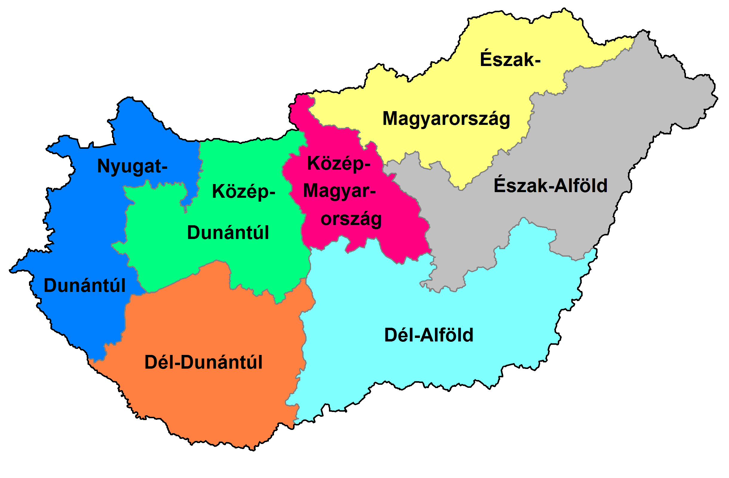 ungarn landkarte regionen Regionen Ungarns Wikipedia ungarn landkarte regionen