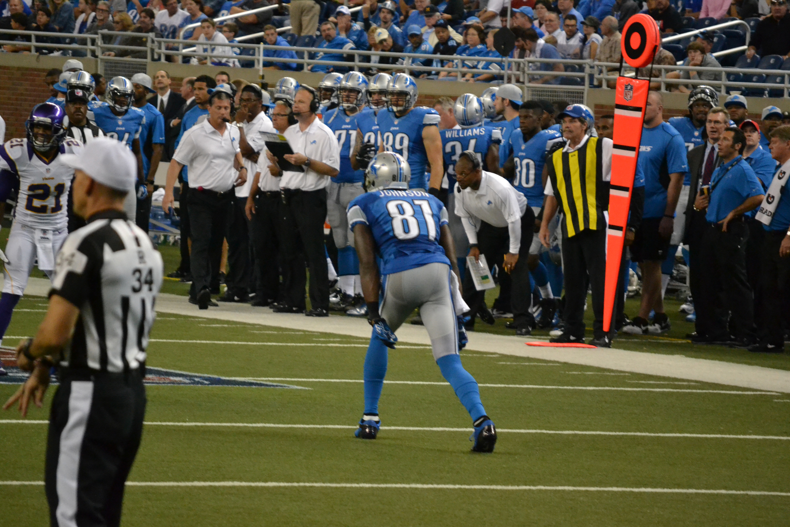 File:Josh Robinson and Calvin Johnson.jpg - Wikimedia Commons