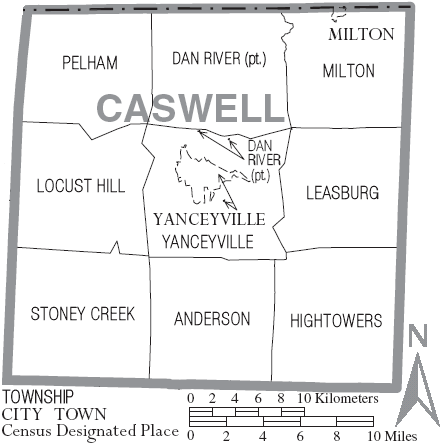 File Map Of Caswell County North Carolina With Municipal And