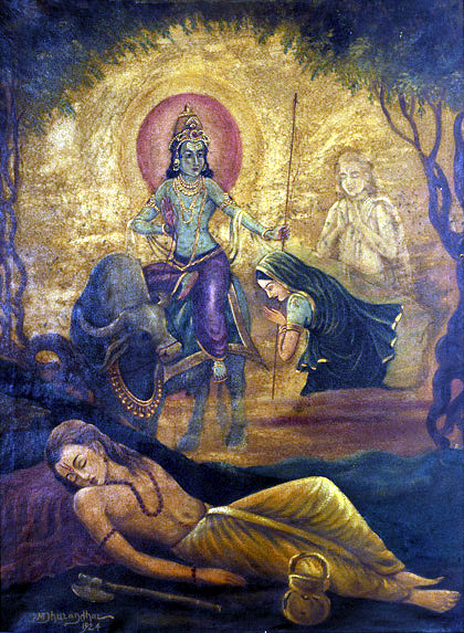 File:Savitri, Satyavan & Yama by M. V. Dhurandhar 1924.jpg