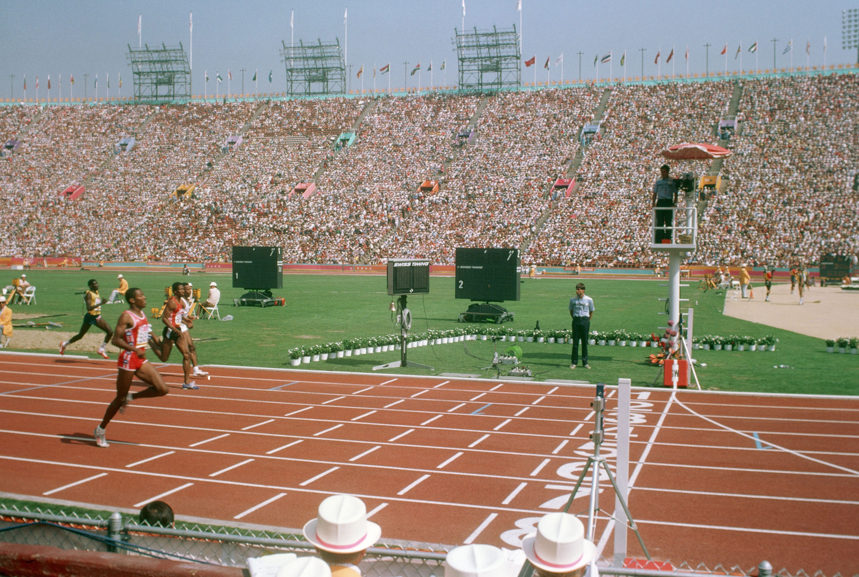 Athletics - Los Angeles Olympic Games 1984 - Decathlon Stock Photo - Alamy