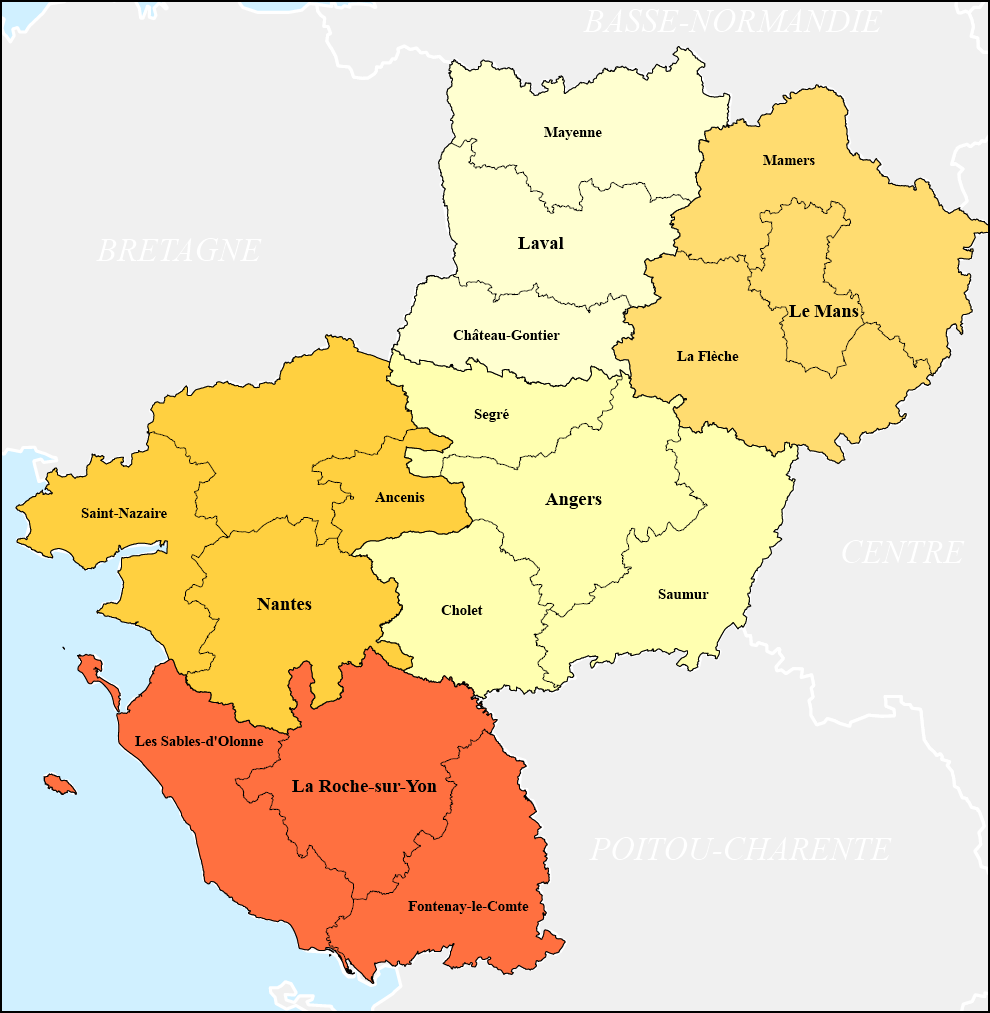 carte région pays de la loire