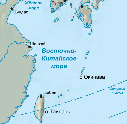 Карта китайского моря