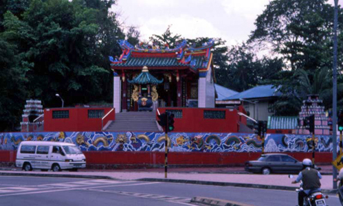 To Di Gong (Land God) Temple at Kuching, 1991.