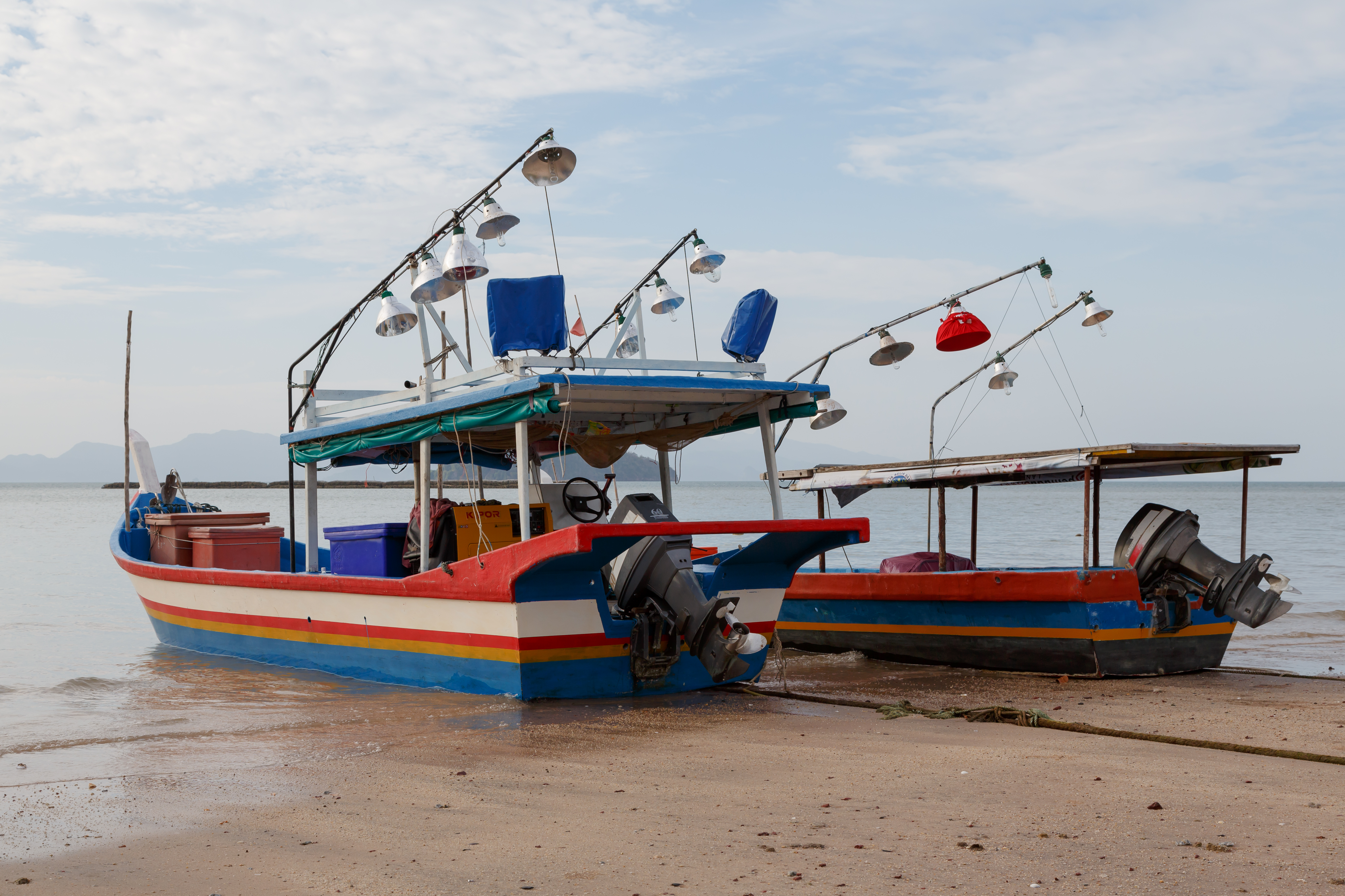 Filelangkawi Malaysia Fisherboat At Pantai Pasir Hitam 02