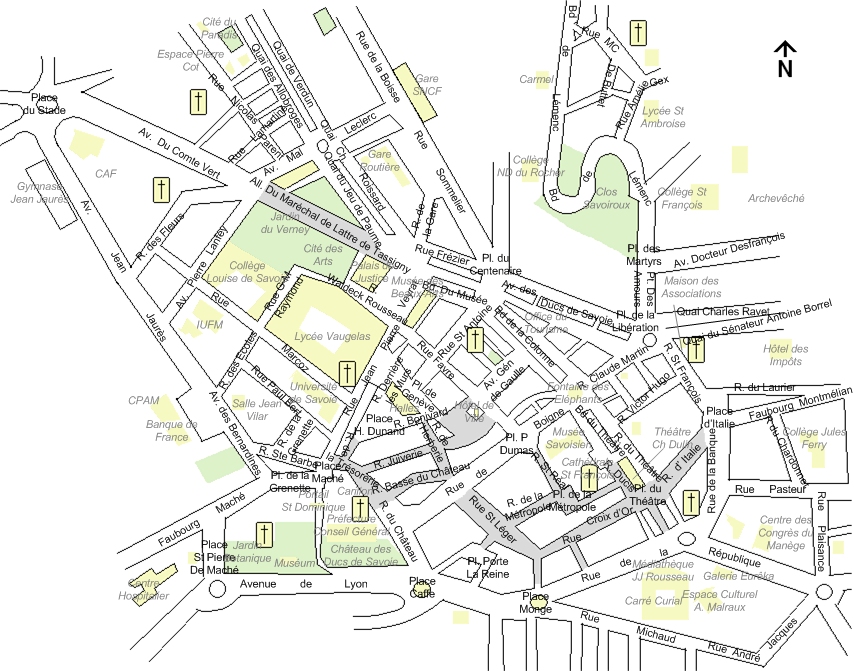 carte ville de chambery