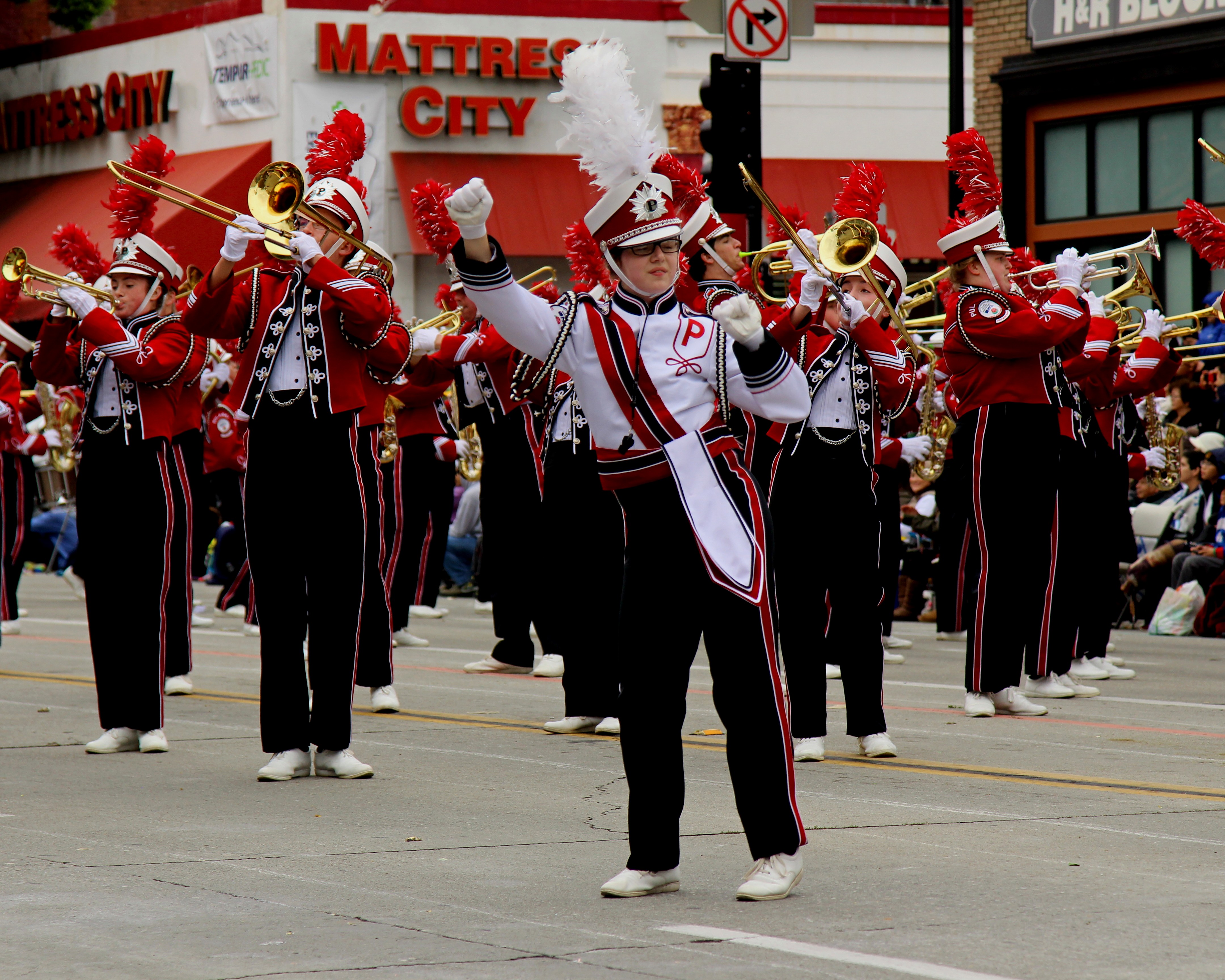 Marchinglinks Navy & Red Used Marching Band Uniforms