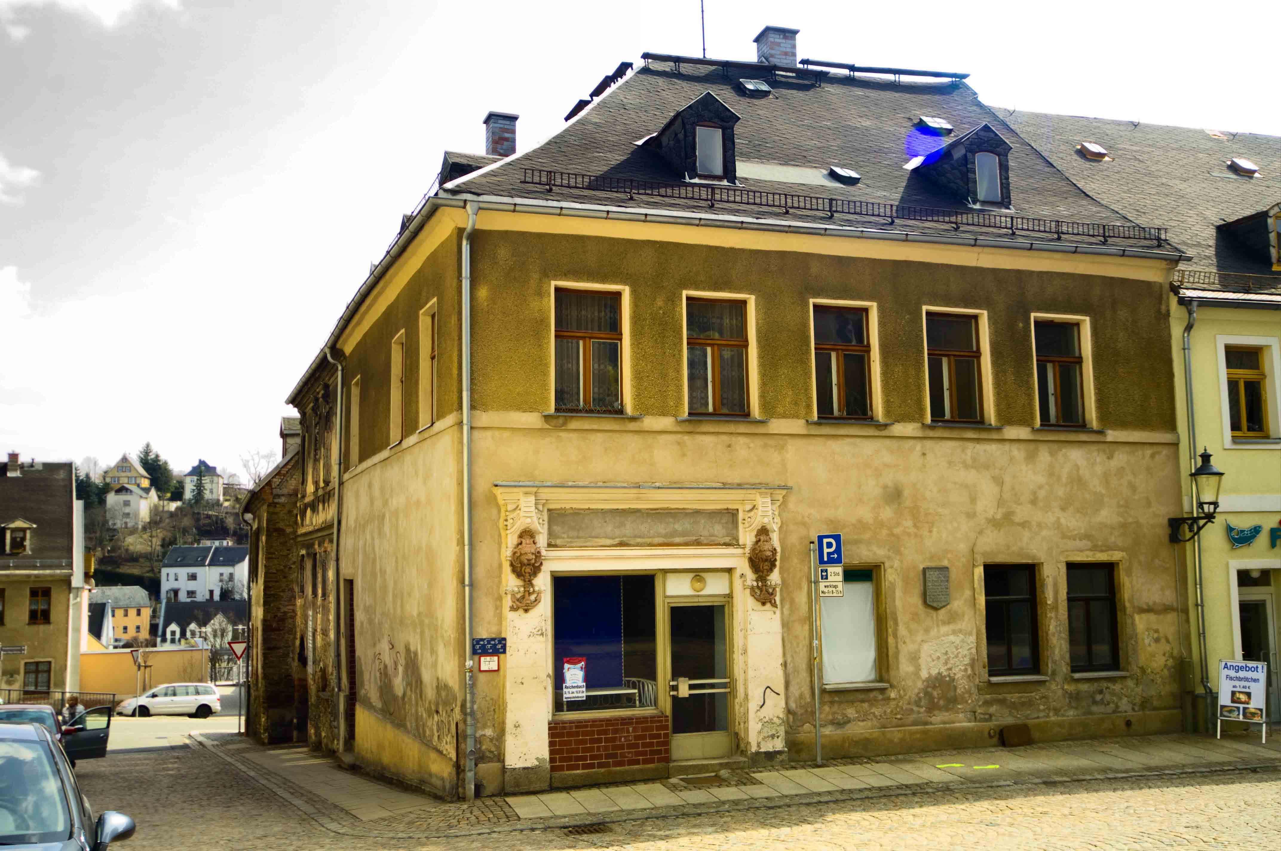 Geburtshaus in der Langen Gasse 8 in Reichenbach im Vogtland, Frühling&nbsp;2010