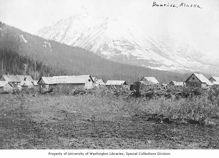 File:Settlement at Sunrise, Alaska, 1909 (AL+CA 2863).jpg