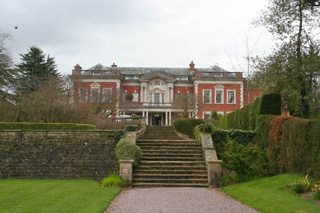 File:South front of Eaves Hall from the gardens - geograph.org.uk - 2884788.jpg