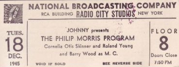File:Ticket Philip Morris program 1945.JPG
