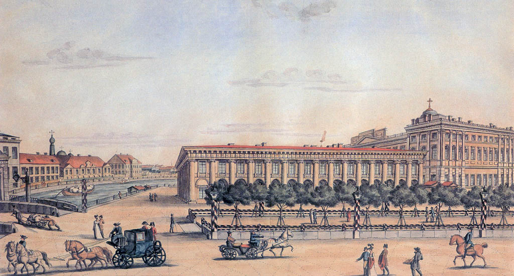 Москва 1814 года. Аничков дворец гравюра 18 века. Аничков дворец в Санкт-Петербурге 18 век.