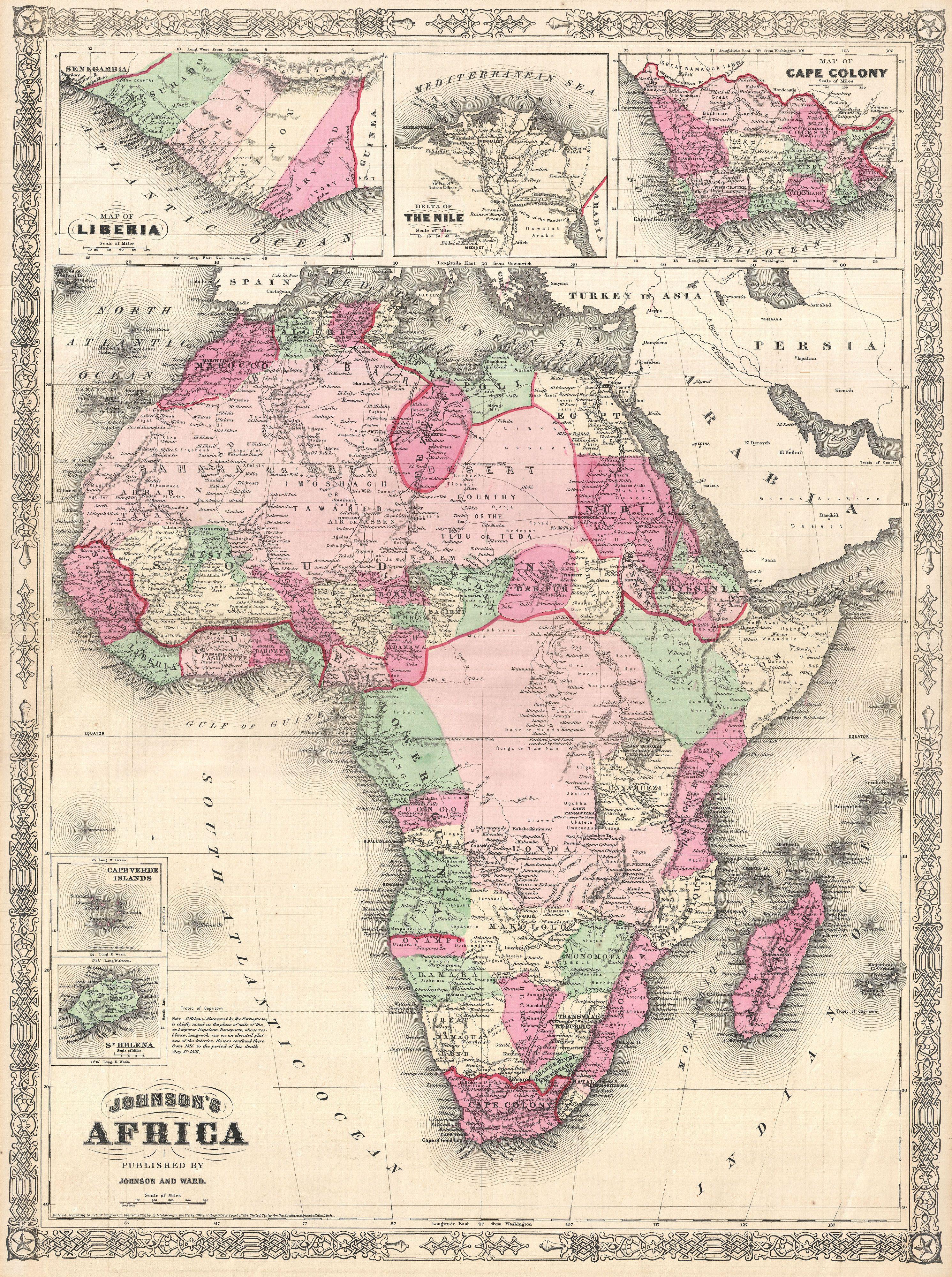 File:1864 Johnson Map of Louisiana, Mississippi and Arkansas