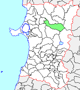 森吉町、県内位置図