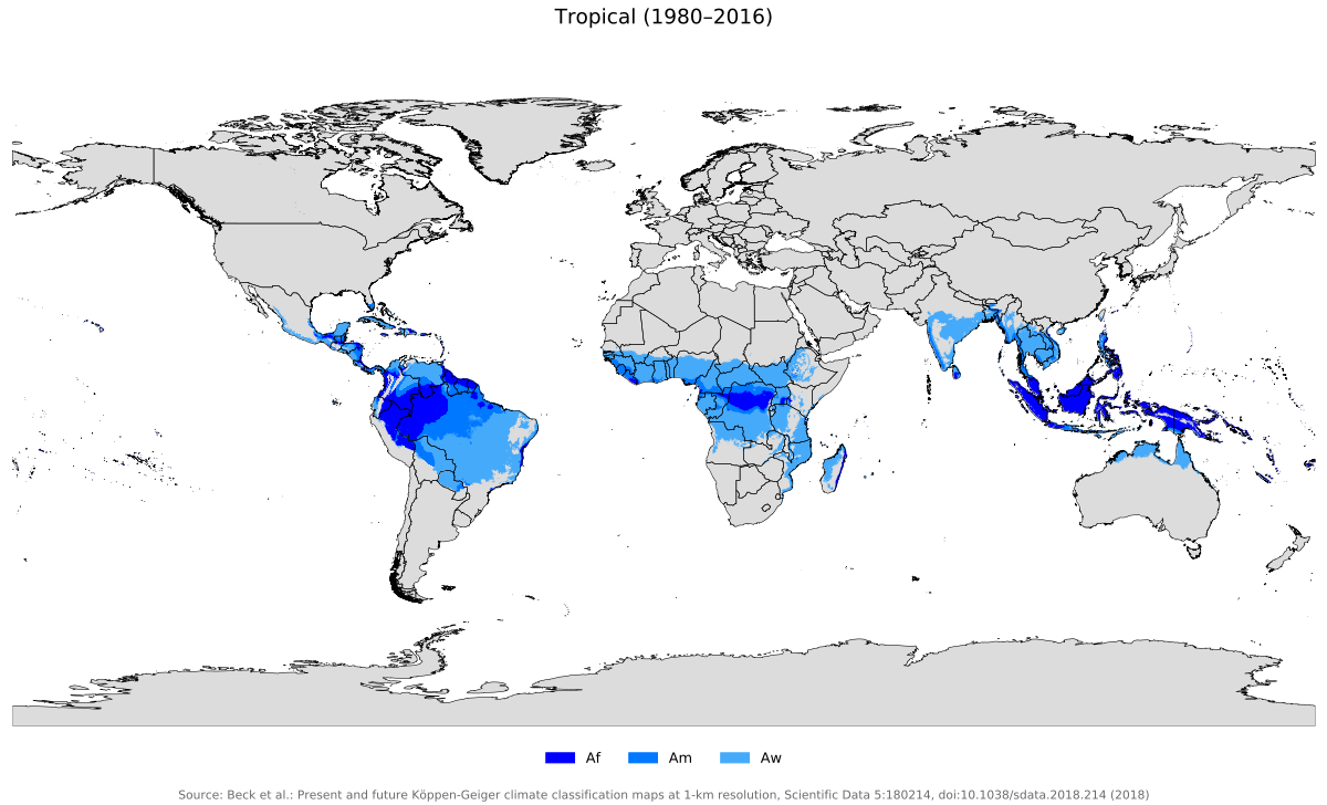 Archivo:Climas tropicales según la clasificación Koppen-Geiger.png -  Wikipedia, la enciclopedia libre