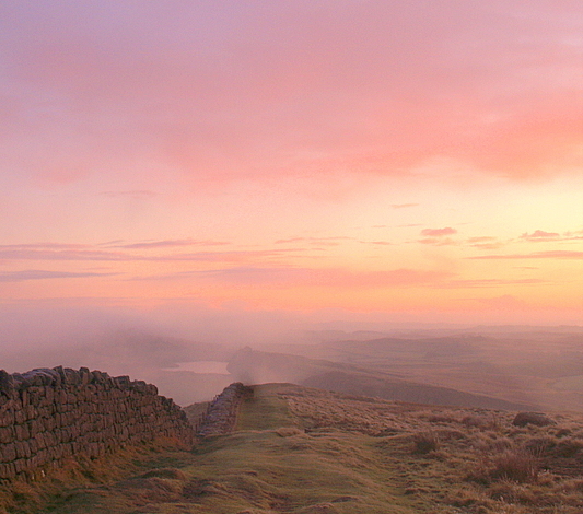 File:Crag Lough and Steel Rigg in a misty sunrise - geograph.org.uk - 1081286.jpg