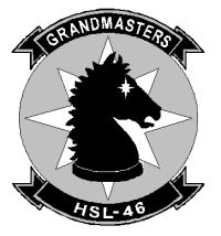 HSL-46 Grandmasters Plaque, 14, Mahogany, Navy