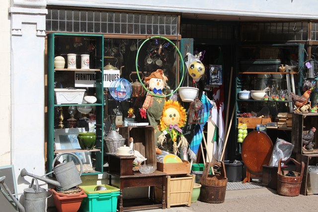 File:Junk shop at USK - geograph.org.uk - 3620833.jpg