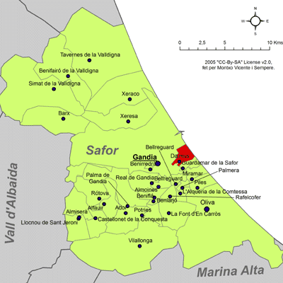 File:Localització de Daimús respecte de la Safor.png