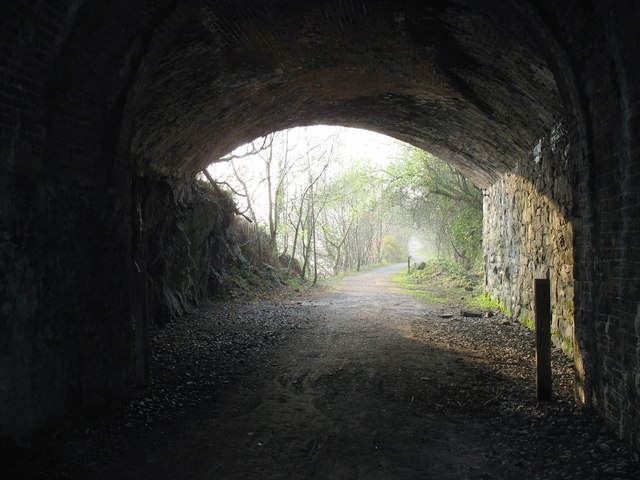 Lon Peris cycle track seen from the other end of the tunnel - geograph.org.uk - 401870