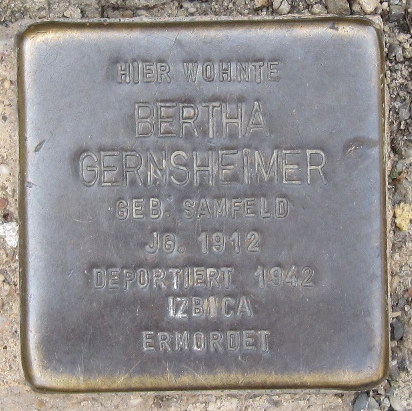 Mainbernheim Stolperstein Gernsheimer, Bertha.jpg