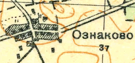 План деревни Ознаково. 1931 год