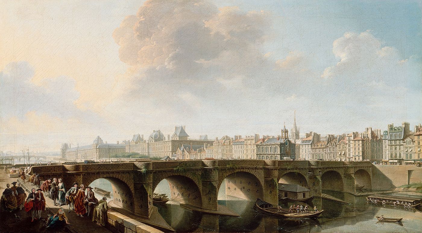 File Raguenet Le Pont Neuf A Paris Avec A Droite La Pompe De La Samaritaine 1755 Jpg Wikimedia Commons