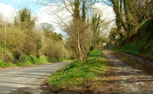 File:Road and lane near Dundonald - geograph.org.uk - 748776.jpg