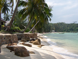 The bathing beach from the north