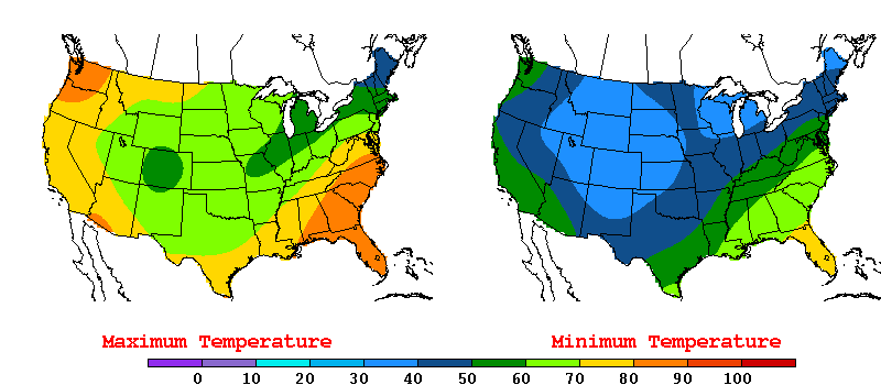 Min temp. Map +temperature +Georgia.