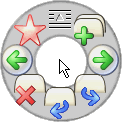 <span class="mw-page-title-main">Pie menu</span> Software menu where elements are arranged in a circle