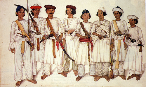 File:Eight Gurkha men depicted in a British Indian painting, 1815.jpg