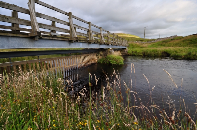 Foot bridge over river above Thornton Force - geograph.org.uk - 1421582